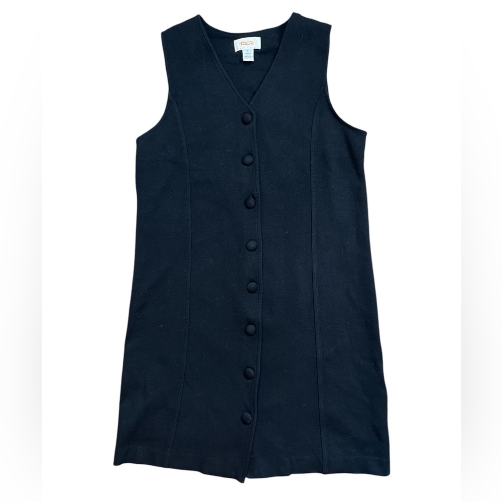 Talbots | Knit Button Front Dress | Black | Size P